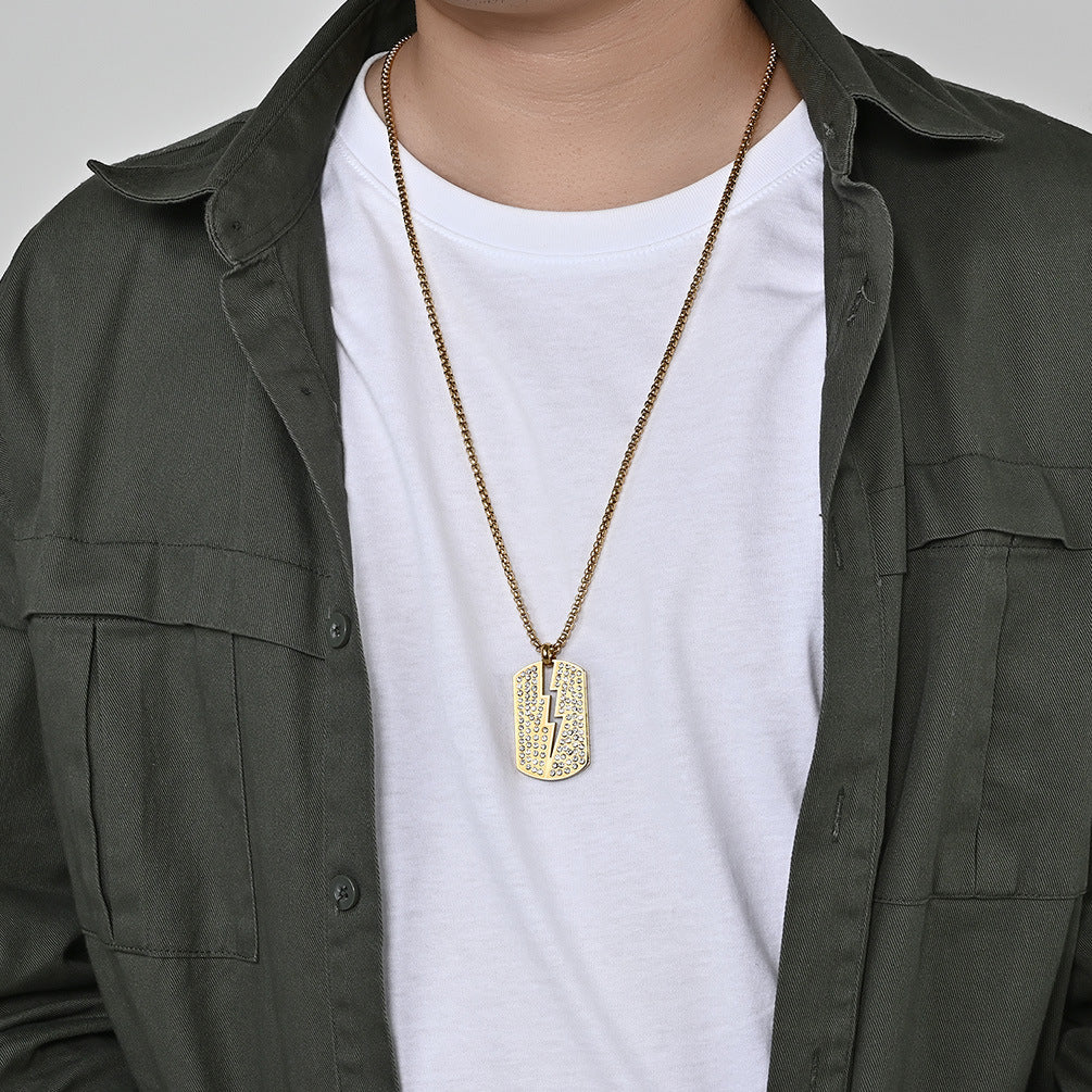Stainless Steel Zircon Necklace
