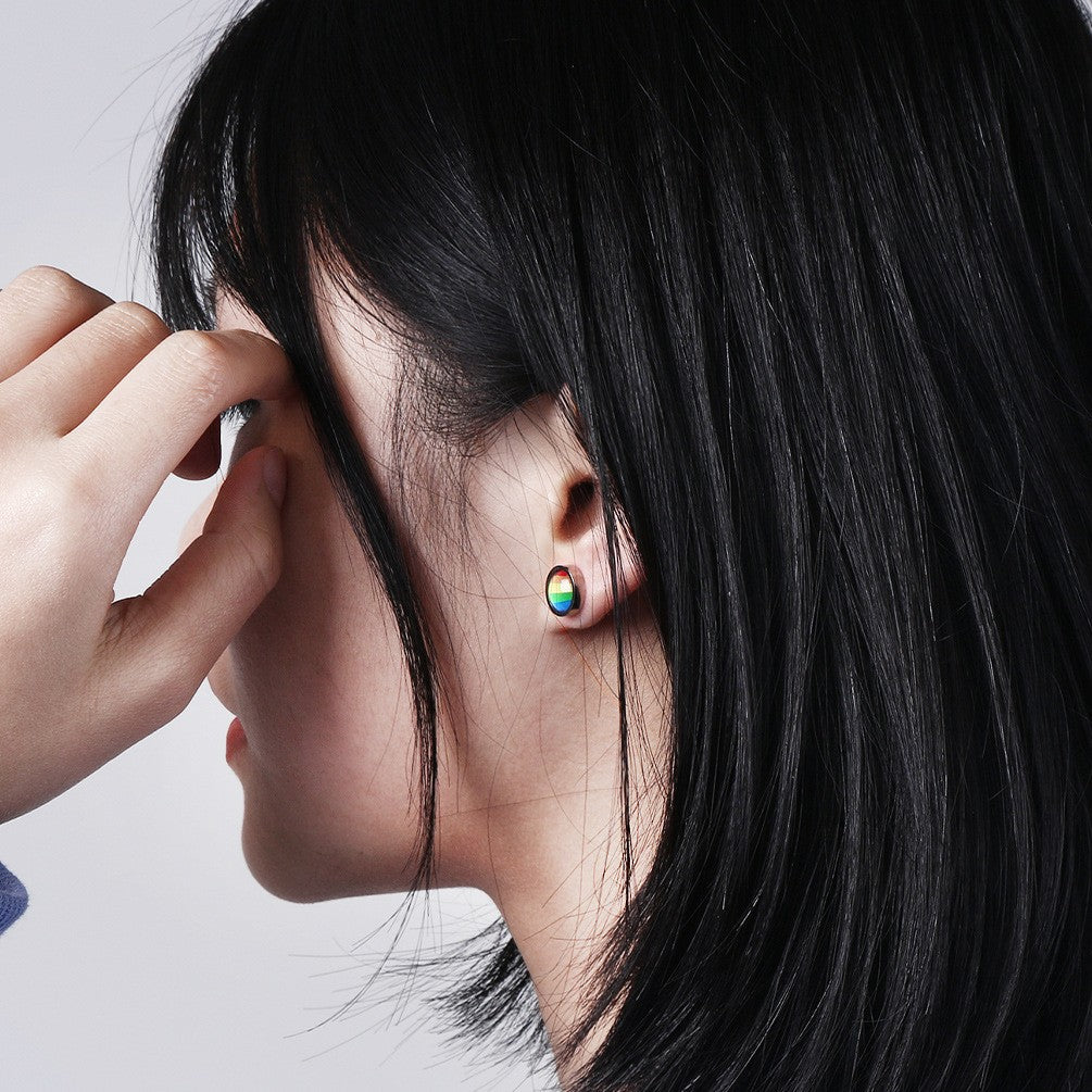 European American Titanium Steel Unisex Stud Earrings Wholesale