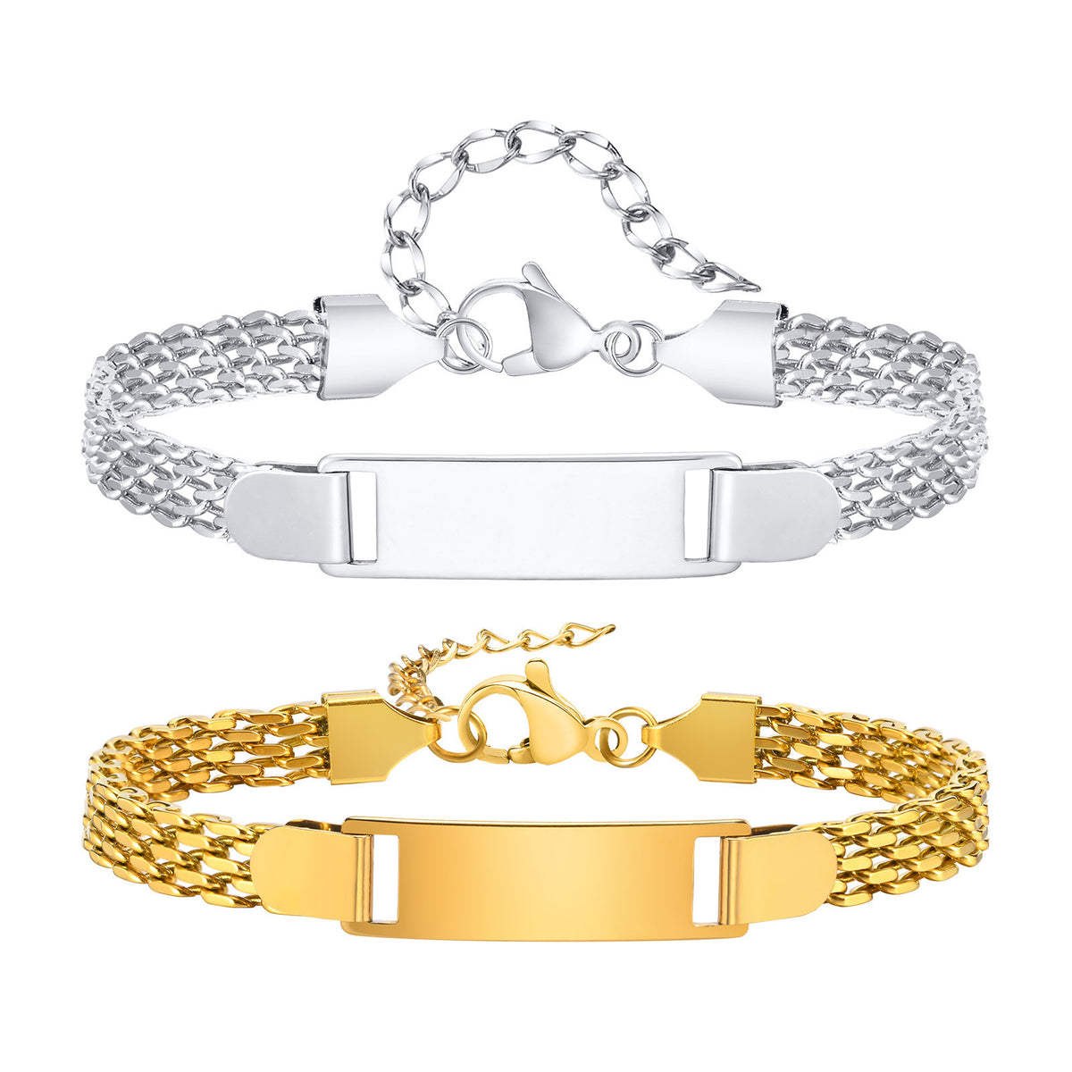 And Personalized Curved Brand Stainless Steel Bracelet Unisex