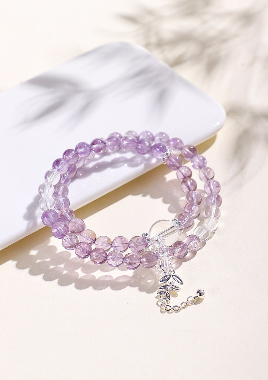 Planderful Fortune's Favor Bracelet – Elegant Amethyst and Crystal Design