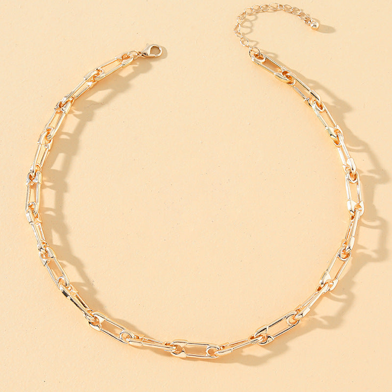 Handcrafted Minimalist Metal Paper Clip Necklace - Vienna Verve Collection