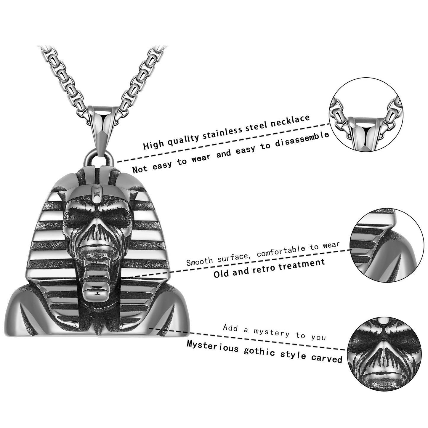 Stainless Steel Necklace – Statement Everyday Wear