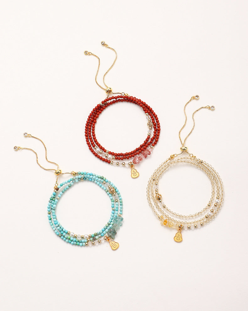 Turquoise Triple-Wrap Bracelet