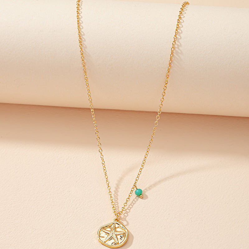 Colorfast Luxury Starfish Necklace with Celeb Clavicle Chain