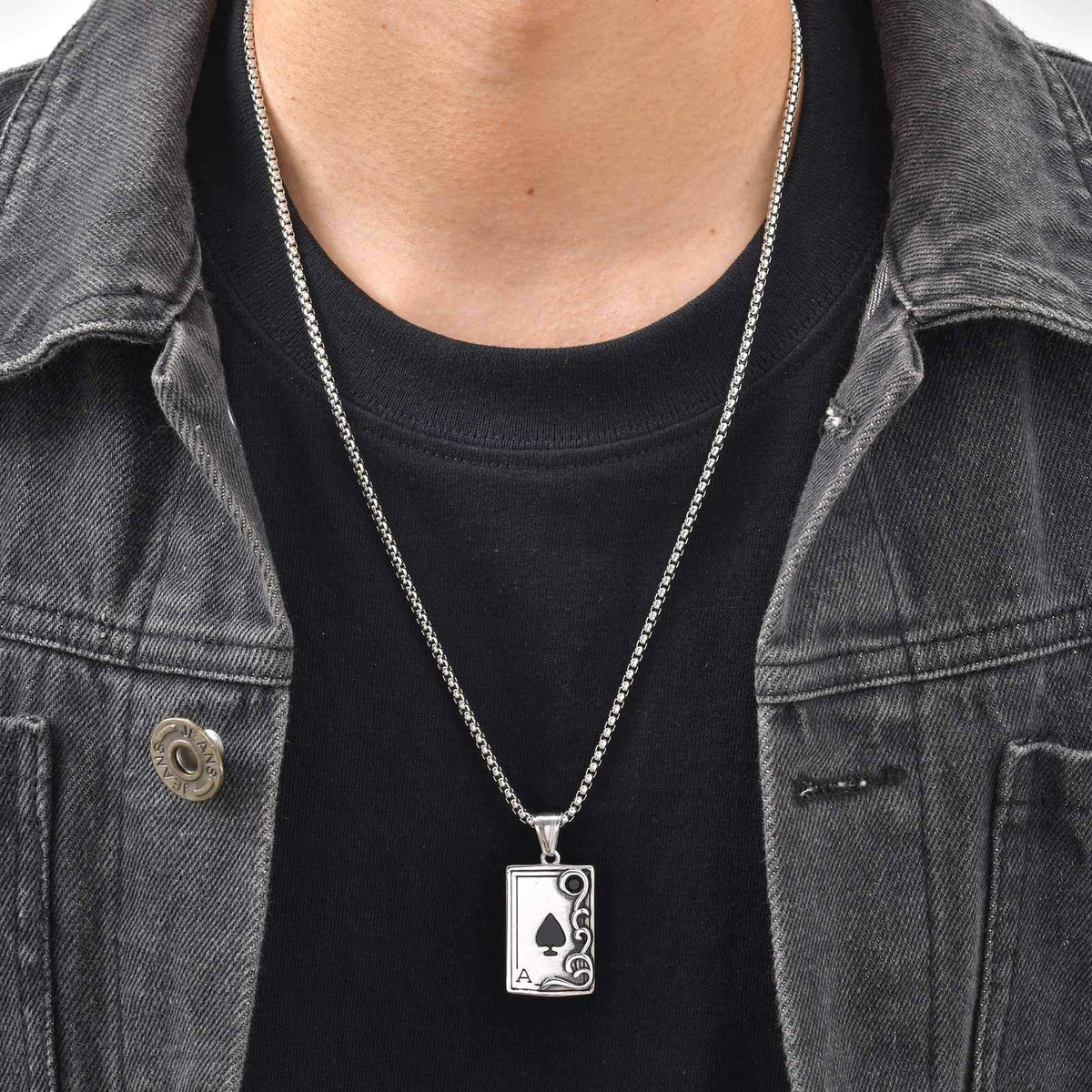 Poker Tide Hip Hop Stainless Steel Pendant