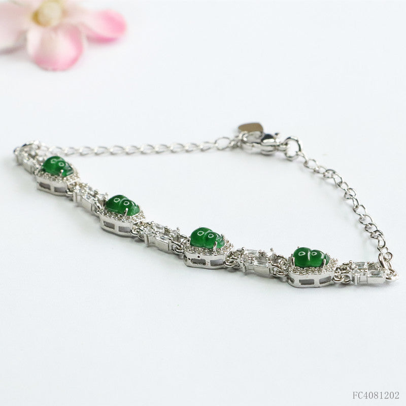 Jadeite Gourd 5*7 mm Bracelet