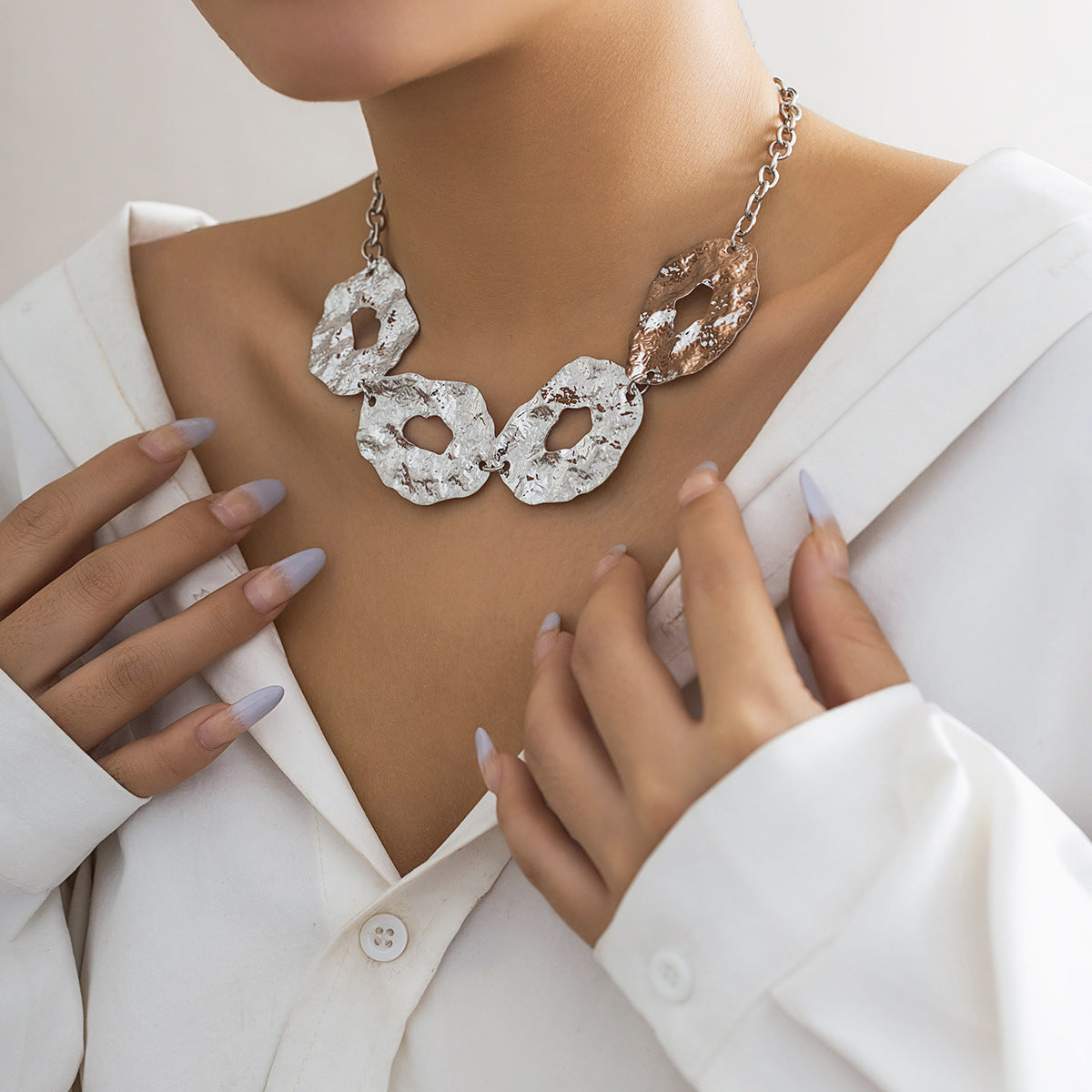 Retro Body Chain Jewelry with Irregular Metal Design for Women