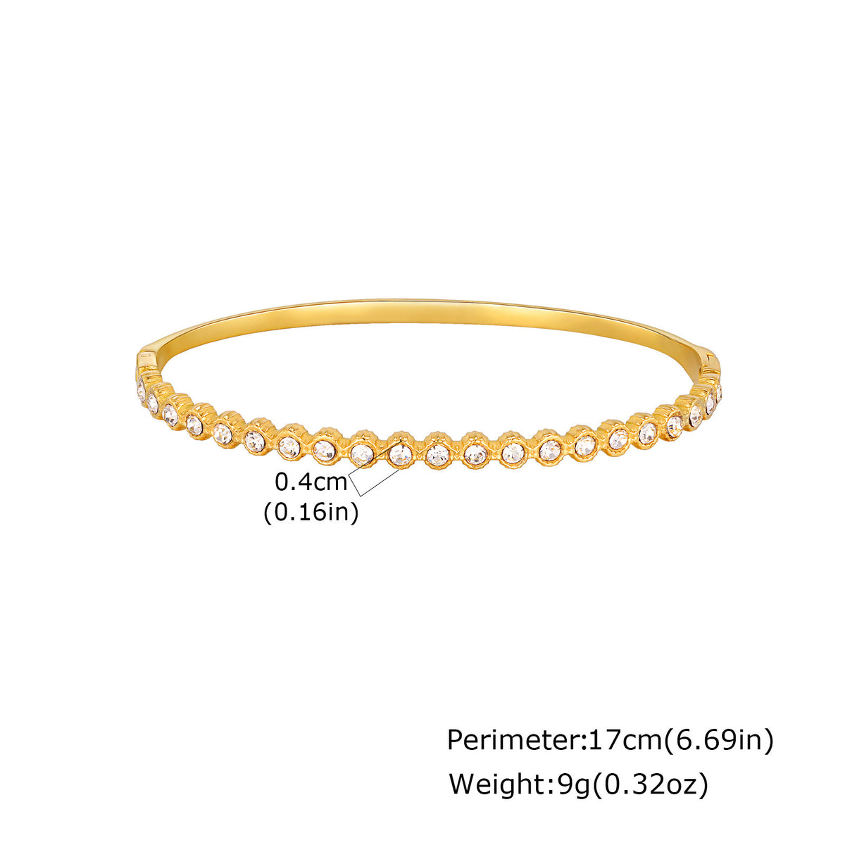 Heart Zircon Stainless Steel Bracelet Unisex