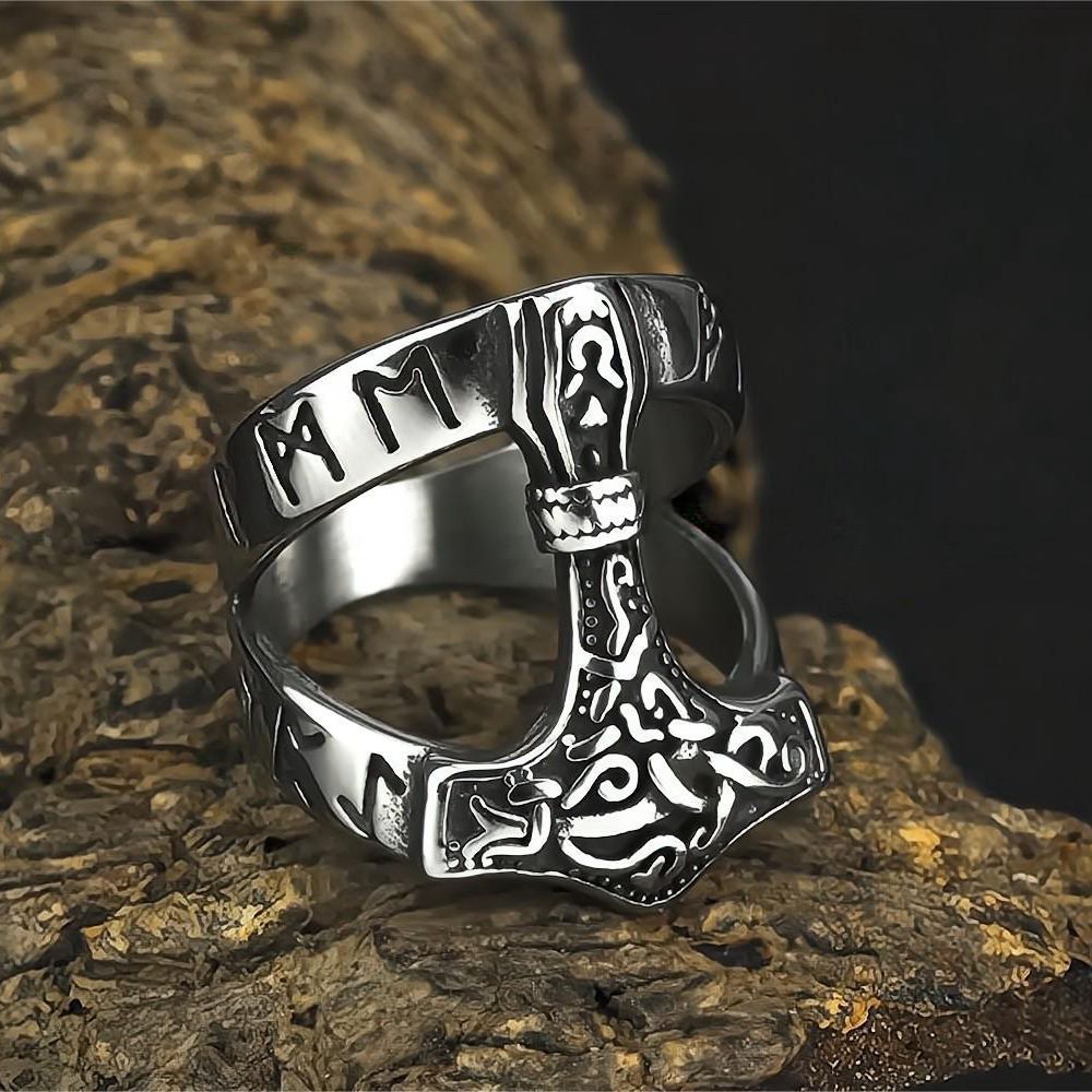 European And American Retro Jewelry Stainless Steel Men's Rings