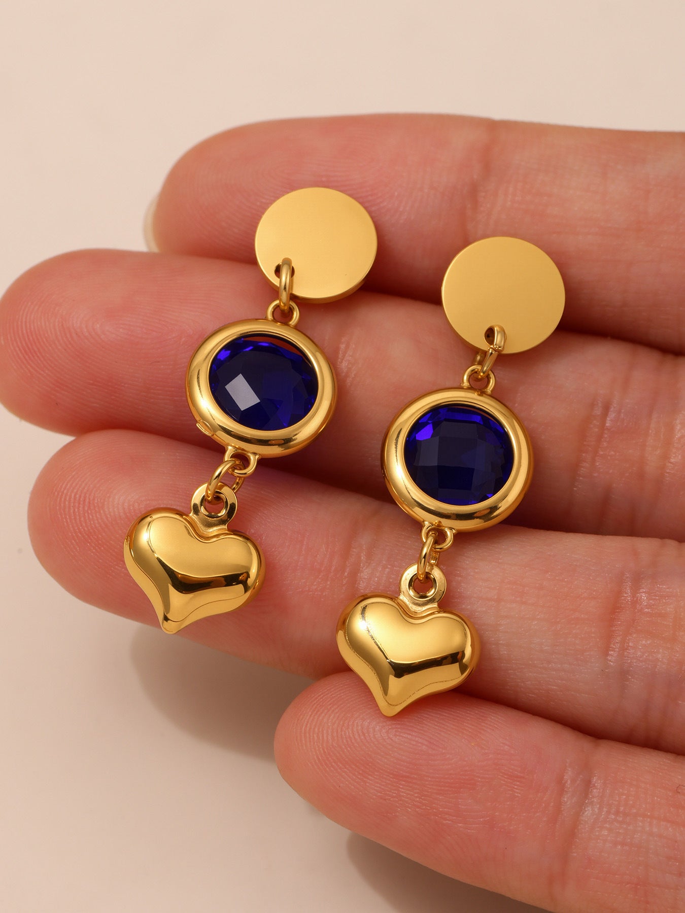 Planderful Czech Glass Love Fringe Earrings 18K Gold Women