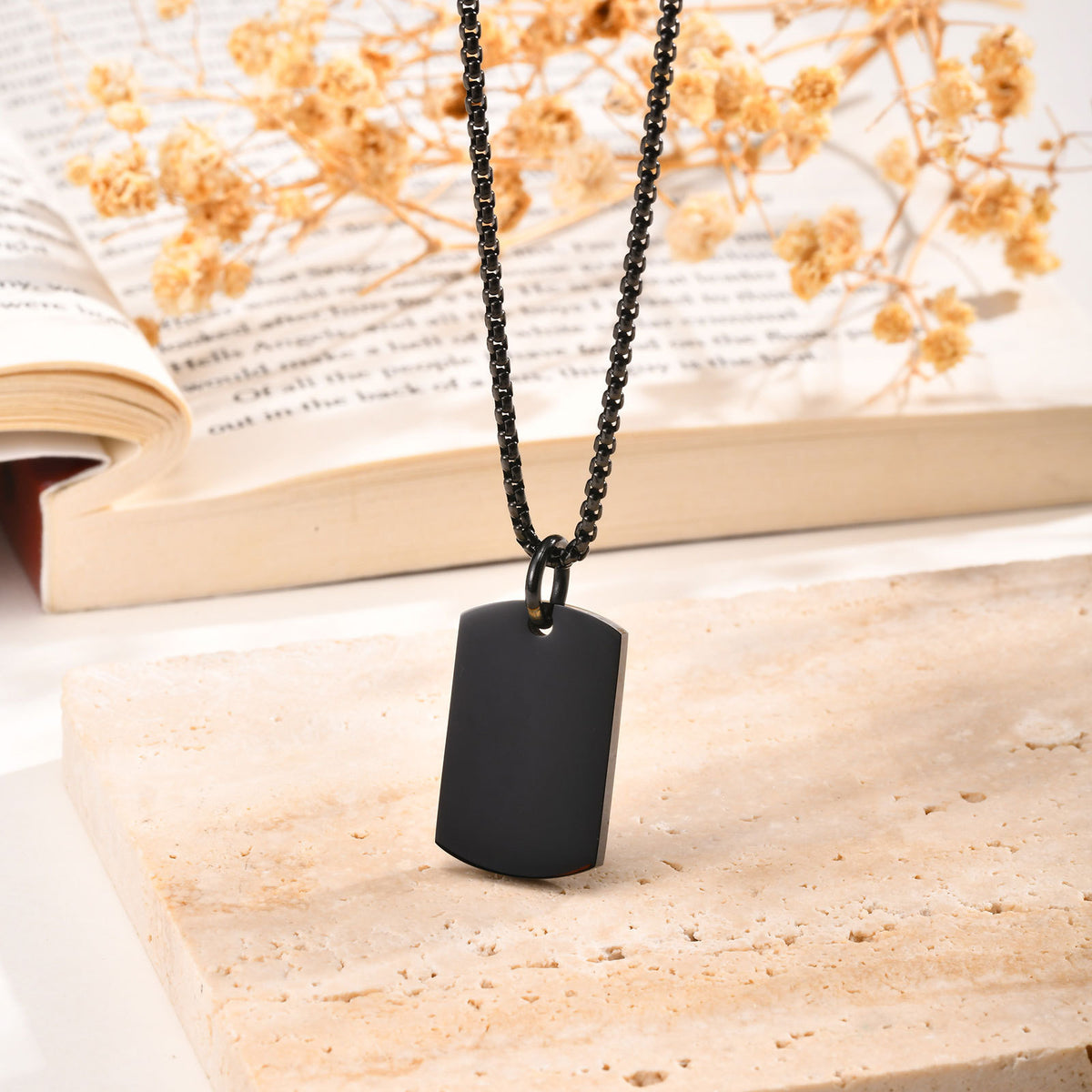 Geometric Stainless Steel Necklace for Men