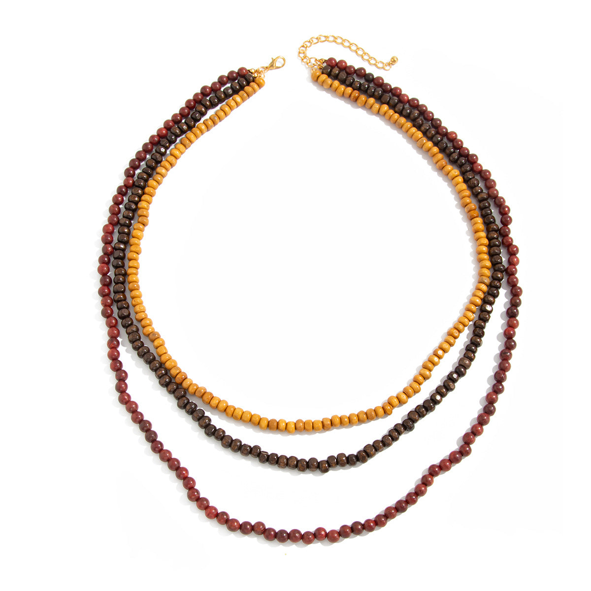 Ethnic Mixed-Bead Layered Sweater Necklace