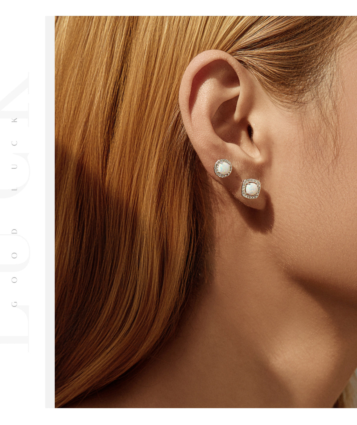 925 Sterling Silver Vintage-Inspired Opal Stud Earrings