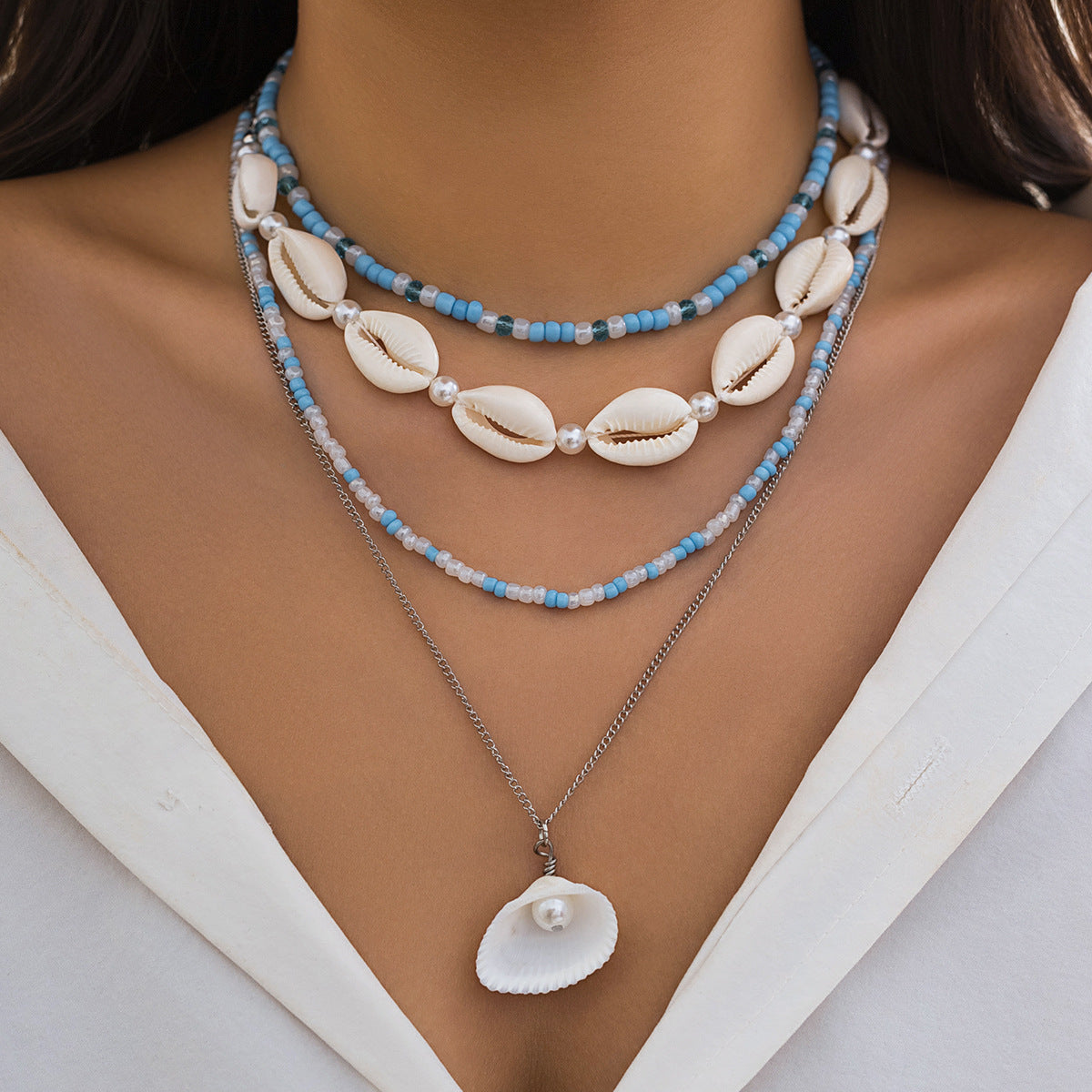 Planderful Vienna Verve Necklace – Coastal Inspired Multi-Layer Design
