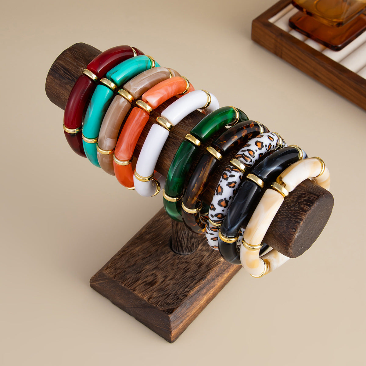 Planderful Leopard Print Elastic Bracelet Women Chic Statement Jewelry Vienna Verve