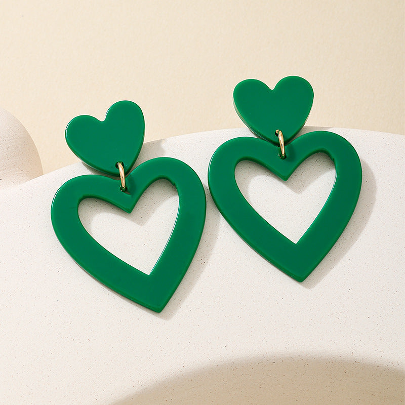 Planderful Vienna Verve Earrings – Personalized Acrylic Love Pendant Design