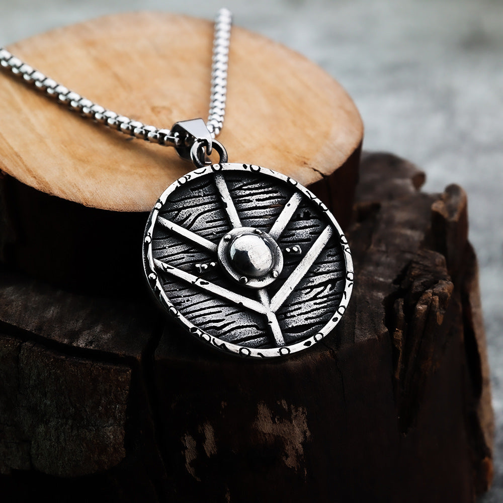 Cross-Border Nordic Viking Pendant Shield Jewelry for Men