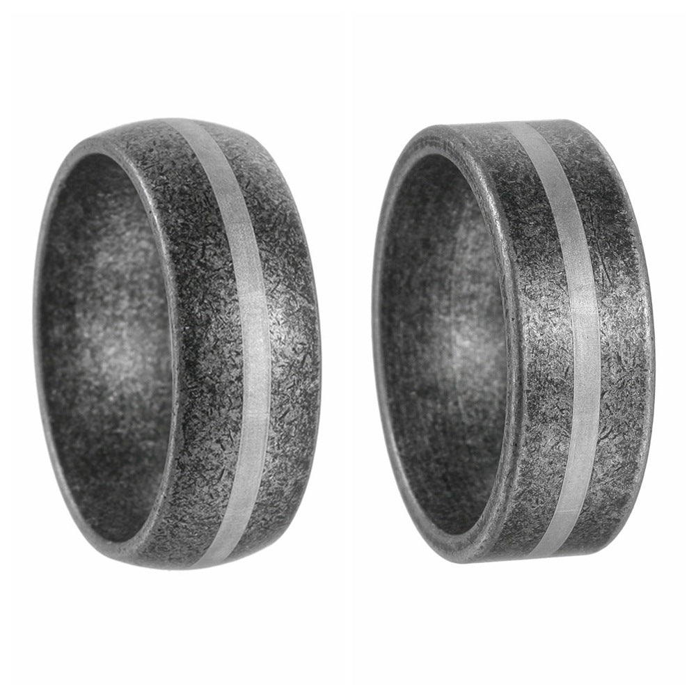 Stainless Steel Ring 8mm Line Design Retro Style Trendy For Men And Women Everyday Genie Planderful