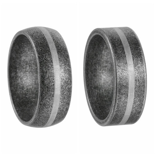 Stainless Steel Ring 8mm Line Design Retro Style Trendy For Men And Women Everyday Genie Planderful