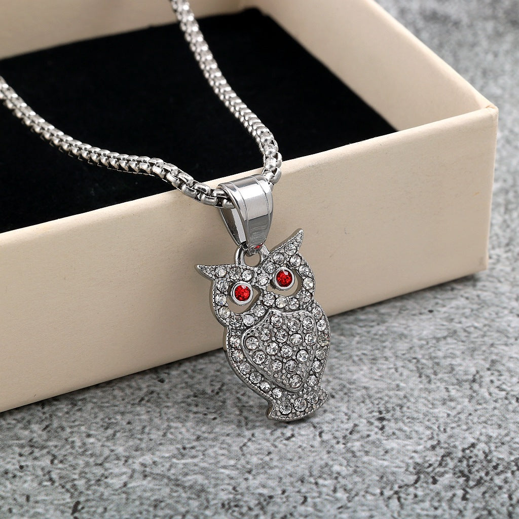Vintage Stainless Steel Pendant Necklace