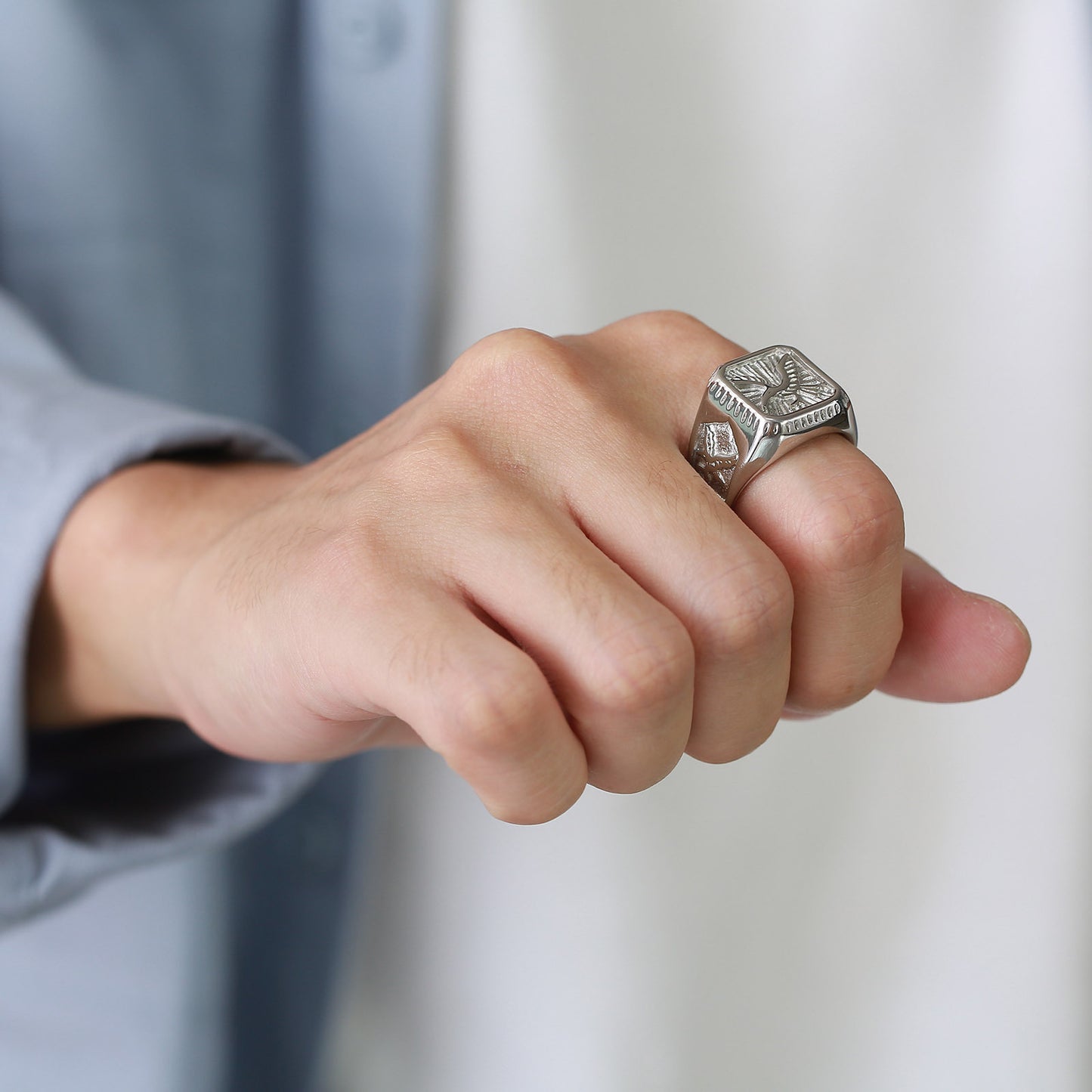 Stainless Steel Eagle Ring Spot Wholesale Gold Trendy Men’s Ring