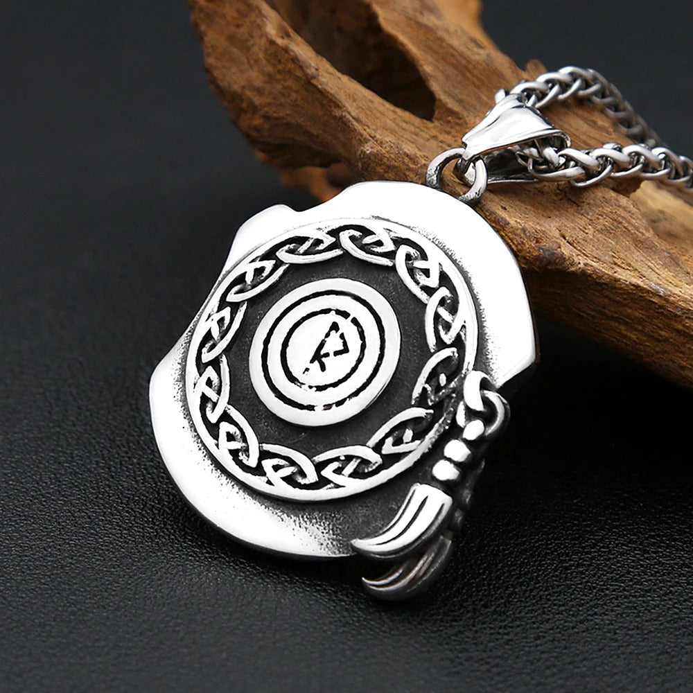 Vintage Viking Stainless Steel Men's Pendant Necklace
