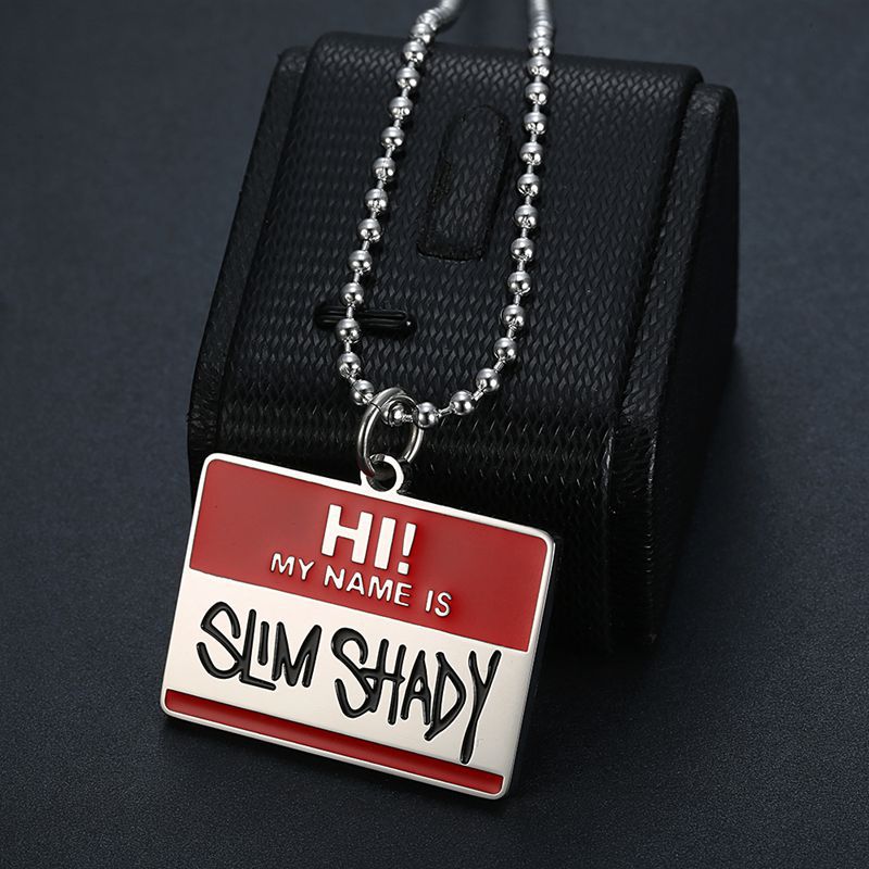 Planderful Hip Hop Pendant Necklace Durable Titanium Steel Eminem Style For Rap Fans Urban Collectors
