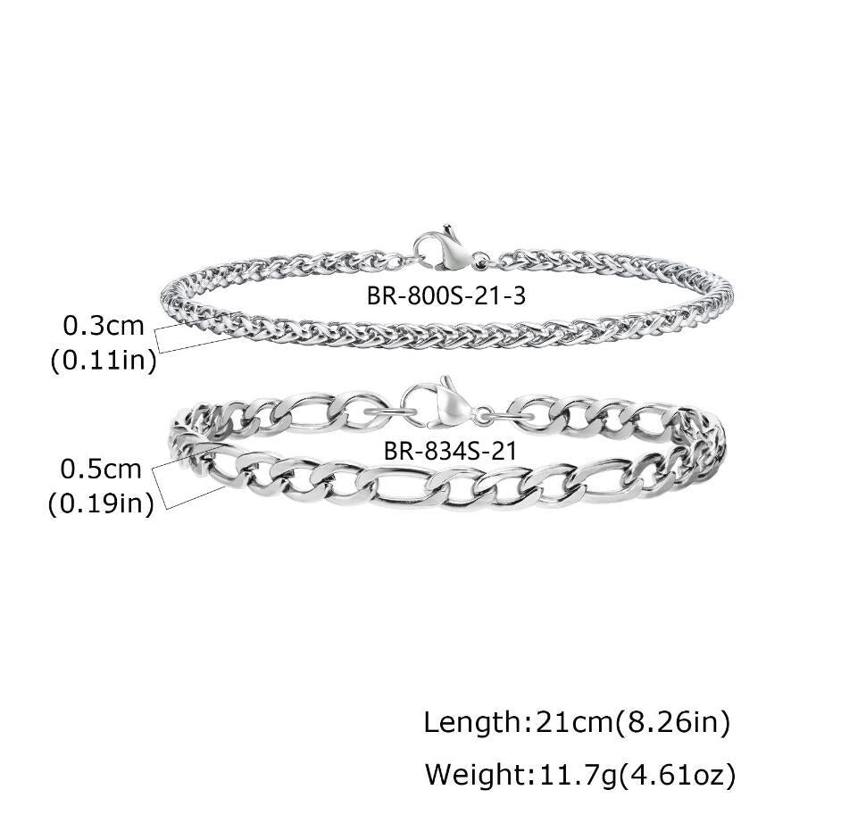 Snake Braided Stainless Steel Bracelet for Men