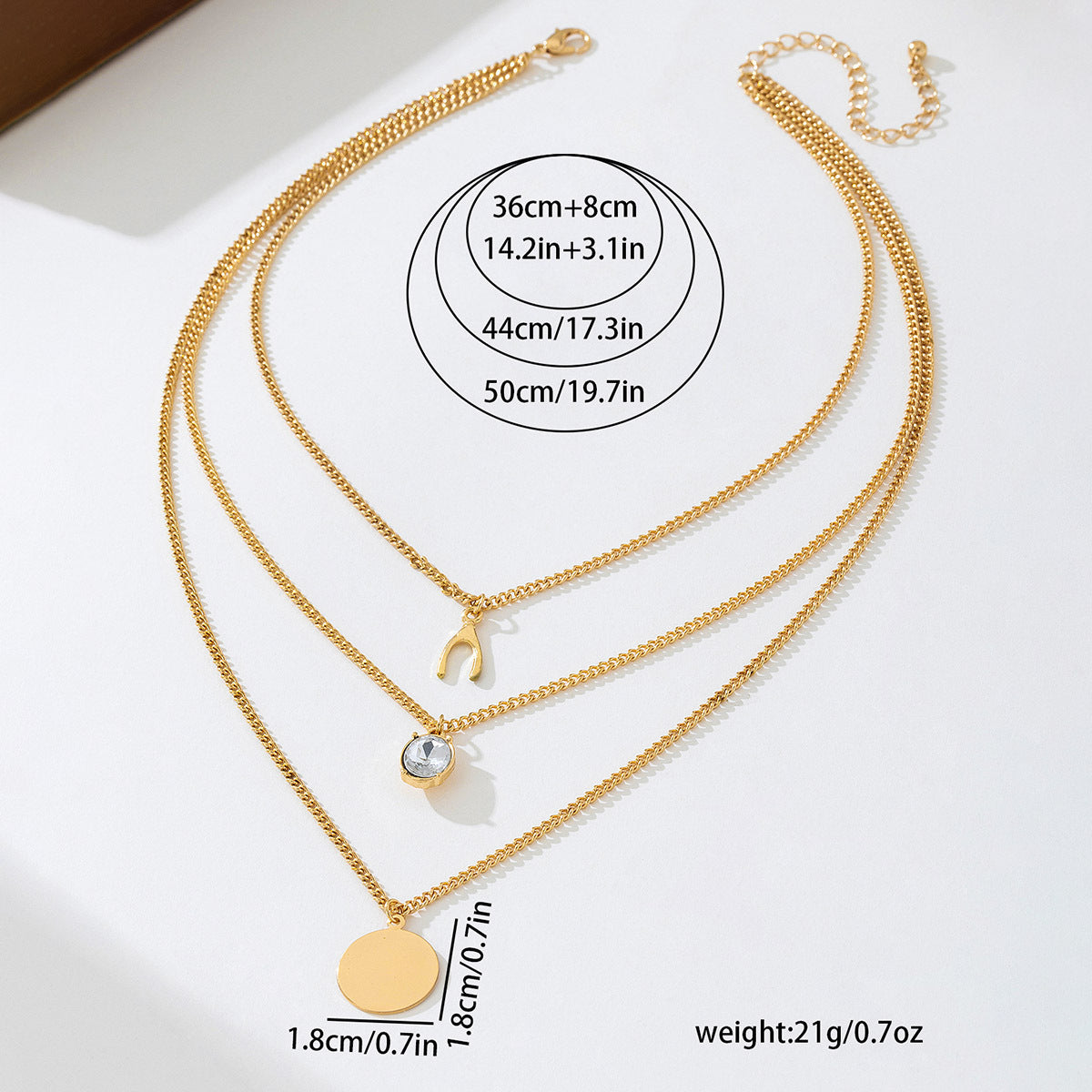 Planderful Vienna Verve Necklace – Fashionable Three Layer Metal Design