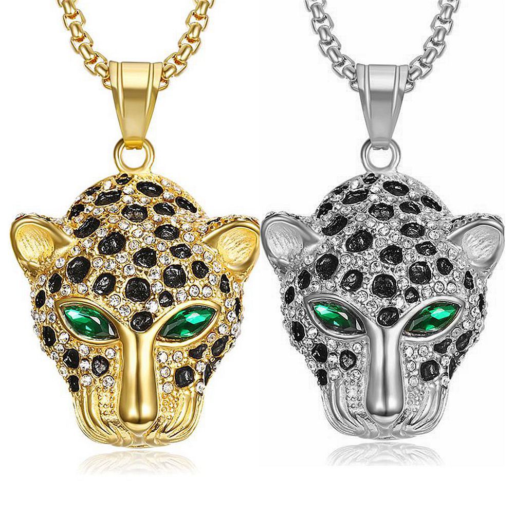 Zircon Necklace – Luxury Hip Hop Leopard Pendant Planderful