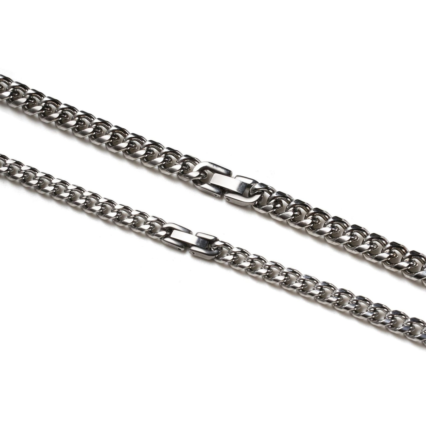 Planderful Jewelry Mens Cuban Link Necklace Stainless Steel Chain Hip Hop Style Everyday Wear