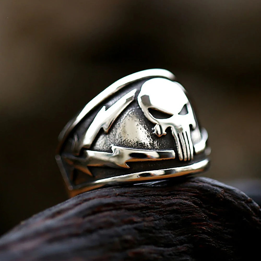 Punk Skull Stainless Steel Men's Ring