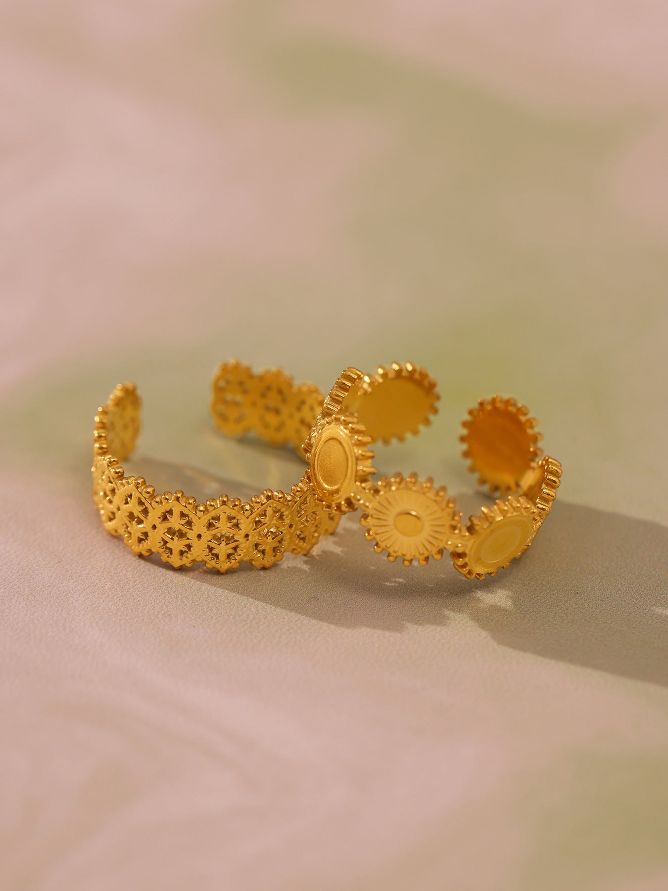 Planderful Geometric Opening Ring For Women Stainless Steel