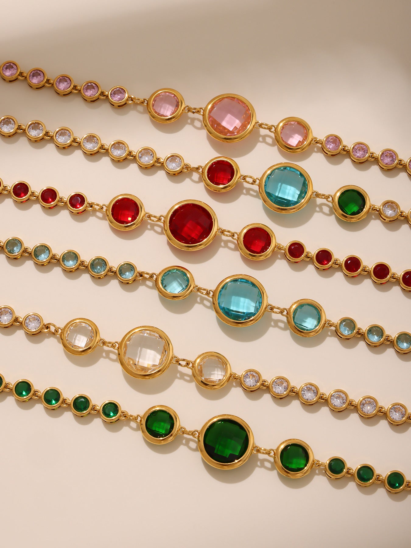 Planderful Czech Glass Bracelet For Women Luxury 18K Gold