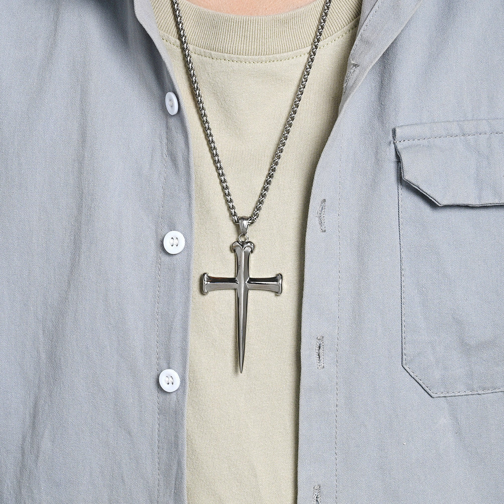 Stainless Steel Cross Vintage Punk Necklace