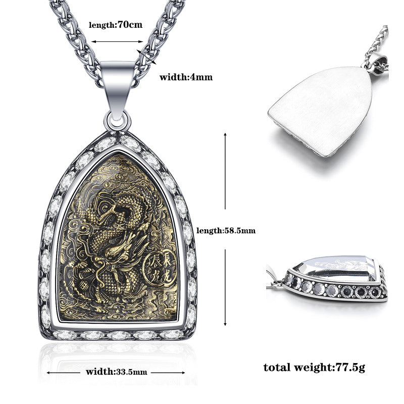 Steel Necklace – Luxury Zodiac Amulet Pendant