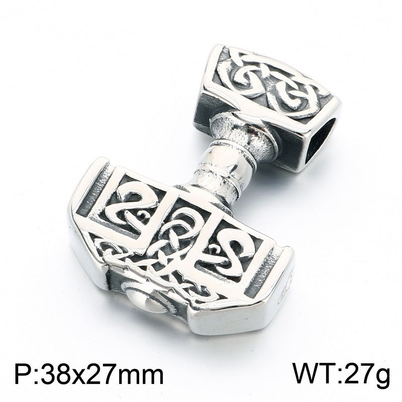 Nordic Viking Quake Stainless Steel Men's Pendant Vintage Irish Knot Mythical Pendant Necklace
