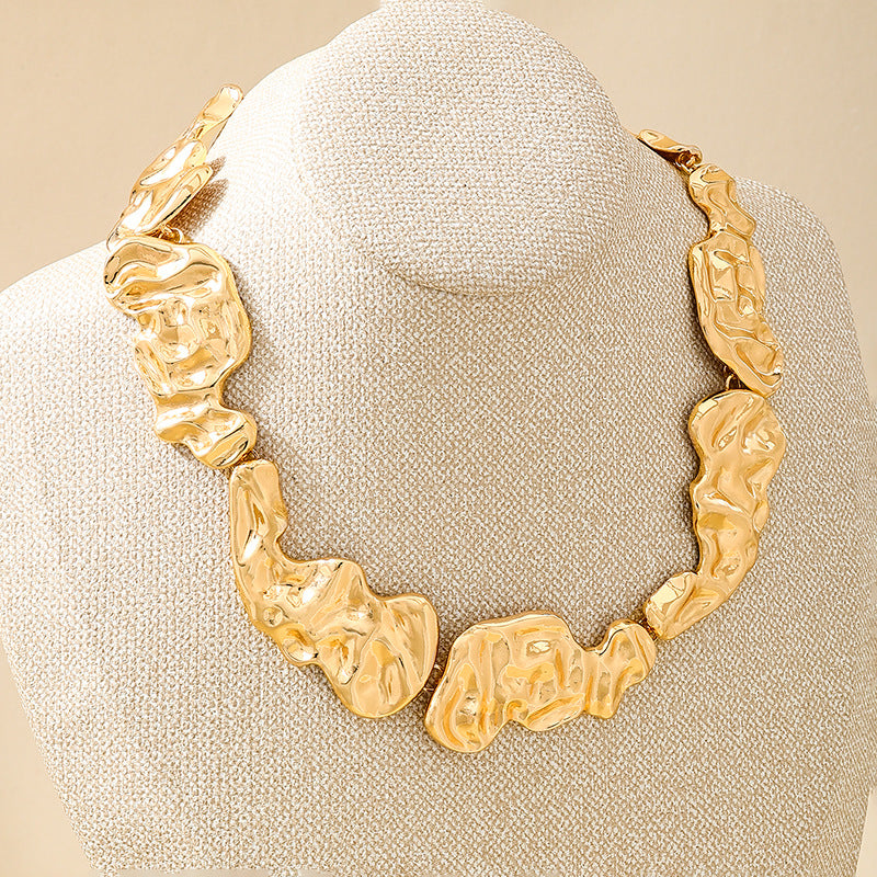 Planderful Vienna Verve Necklace – Exaggerated Irregular Heavy Metal Design