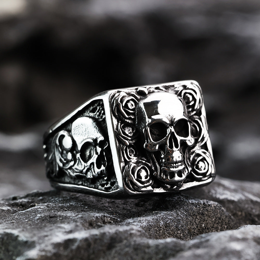 European And American Retro Stainless Steel Punk Ring