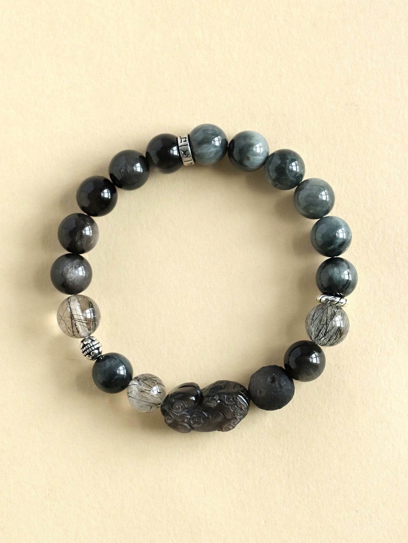 Planderful Fortune's Favor Bracelet – Stylish Tiger's Eye and Crystal Design