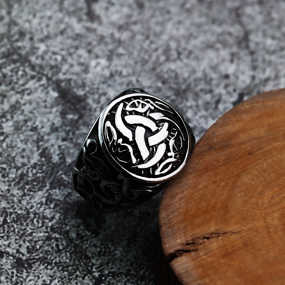 European and American Style Fashion Viking Celtic Knot Men's Ring