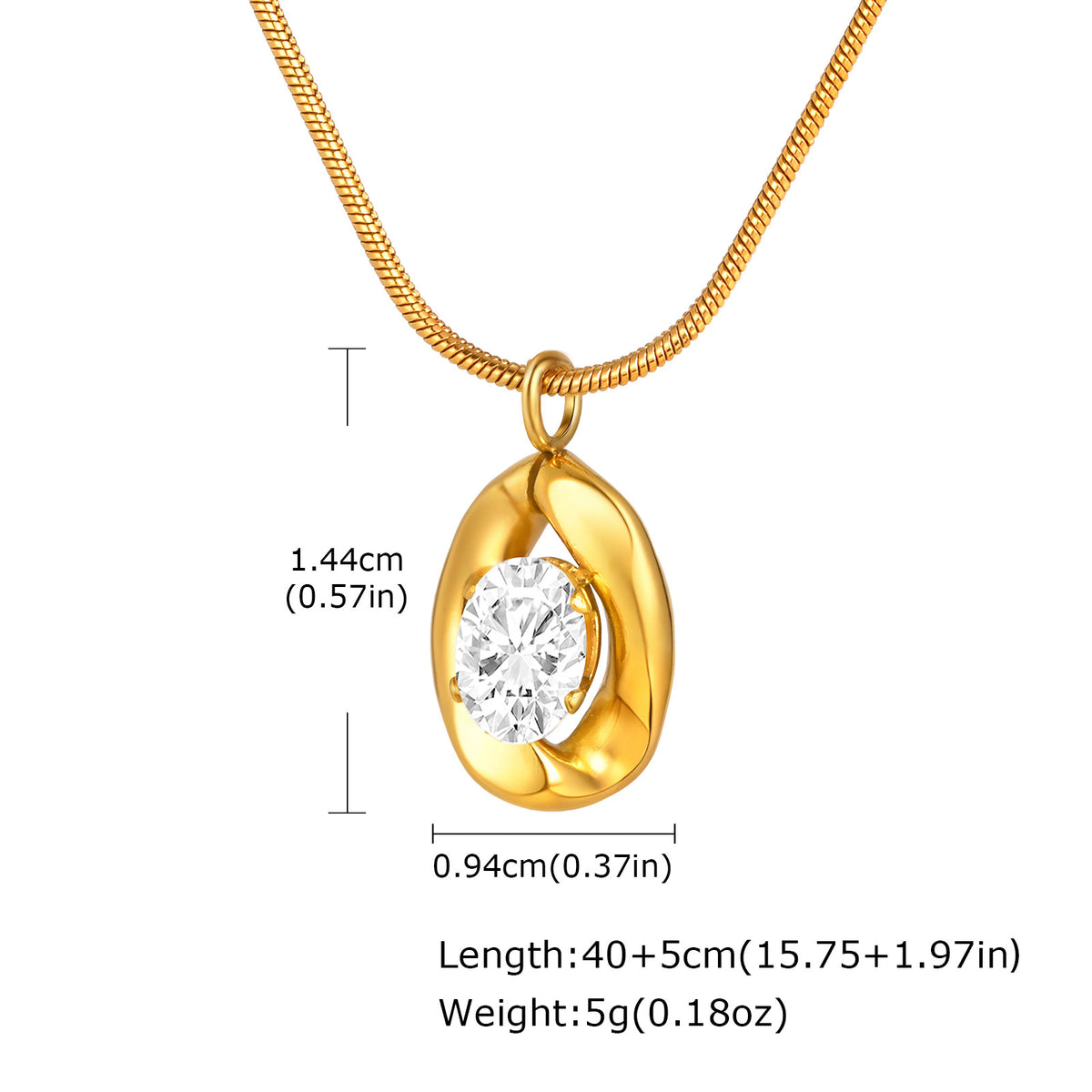 Zircon Jewelry — Stud Earrings or Necklace