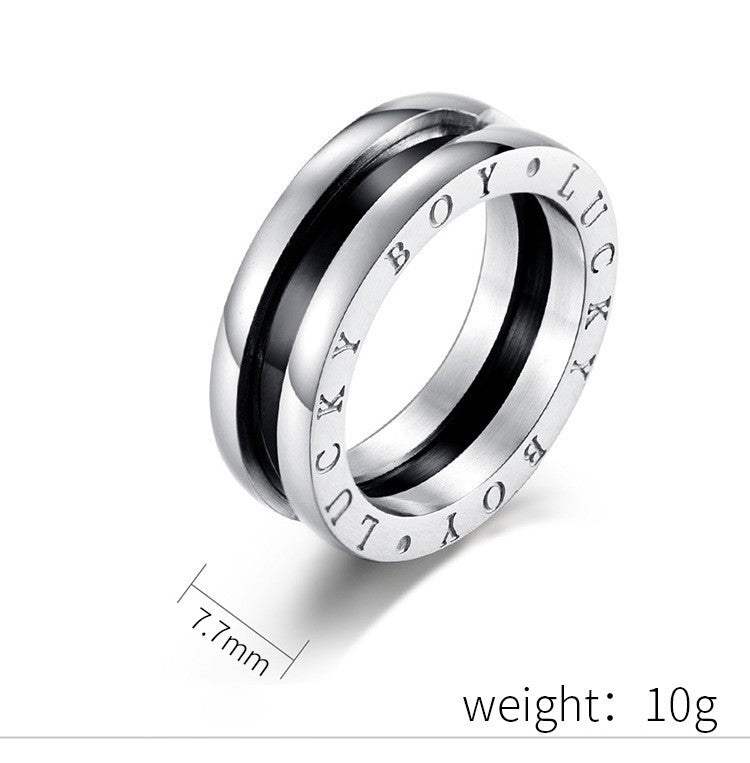 Planderful Titanium Steel Ring Pendant Necklace For Trendsetters Does Not Fade Premium Style