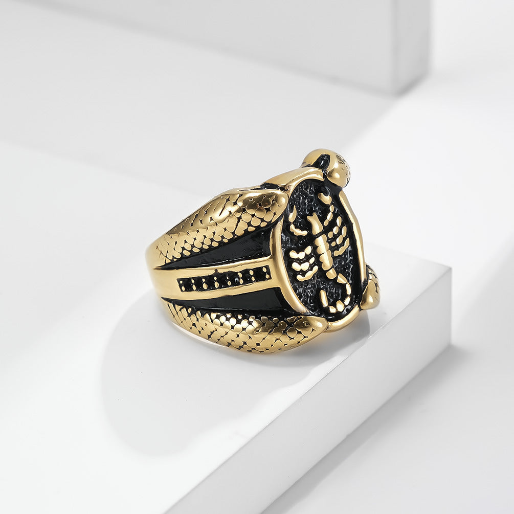 Retro Style Stainless Steel Scorpion Ring for Men
