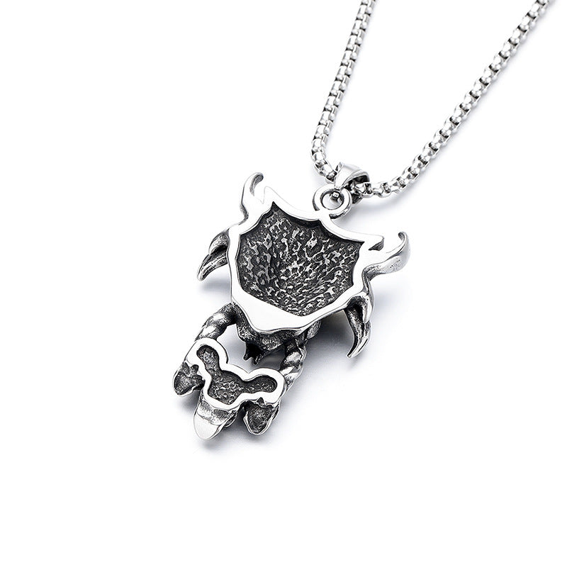 Stainless Steel Necklace – Elegant Ghost Head Sacrifice Inspired Men's Pendant For Everyday Wear Planderful