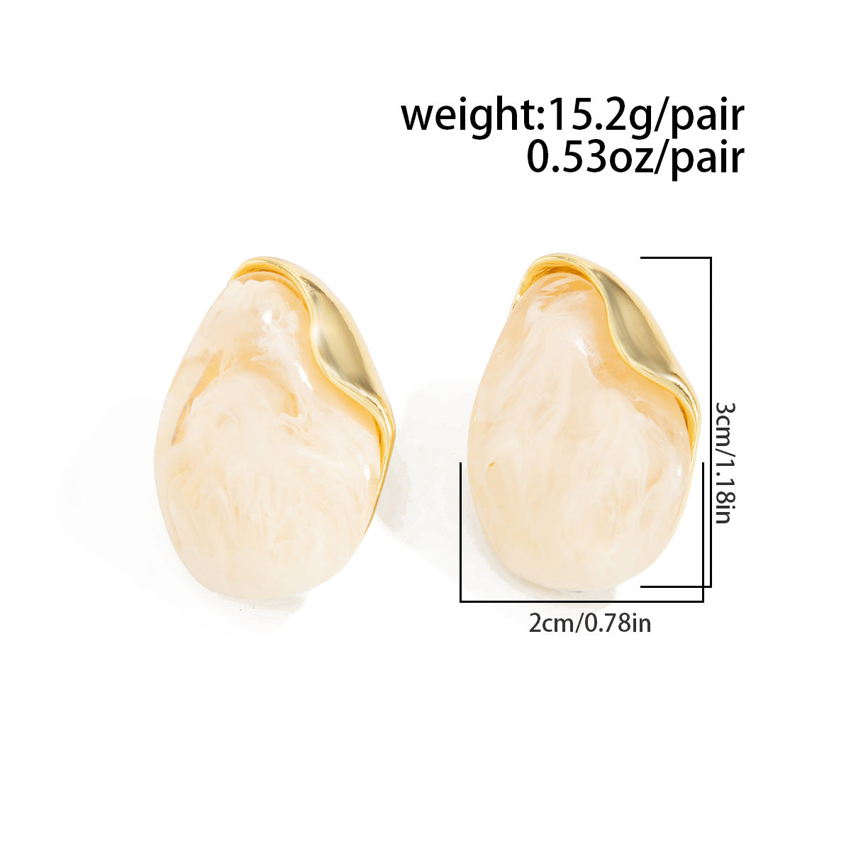 Planderful Vienna Verve Geometric Resin Earrings For Modern Women Bold Statement