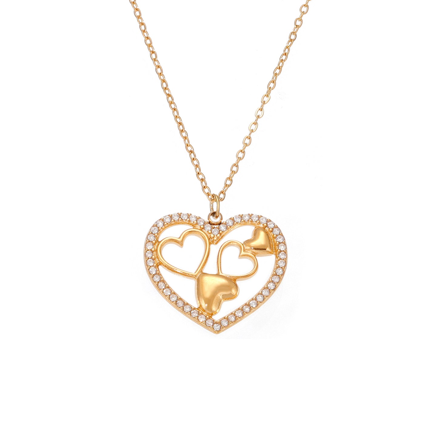 Planderful Zircon Necklace Versatile 18k Gold Plated Women