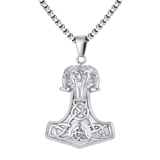 Planderful Stainless Viking Thor Hammer Pendant For Men