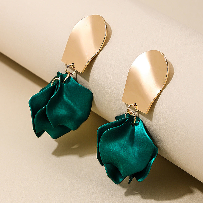 Exaggerated Petal Tassel Earrings - Vienna Verve Collection