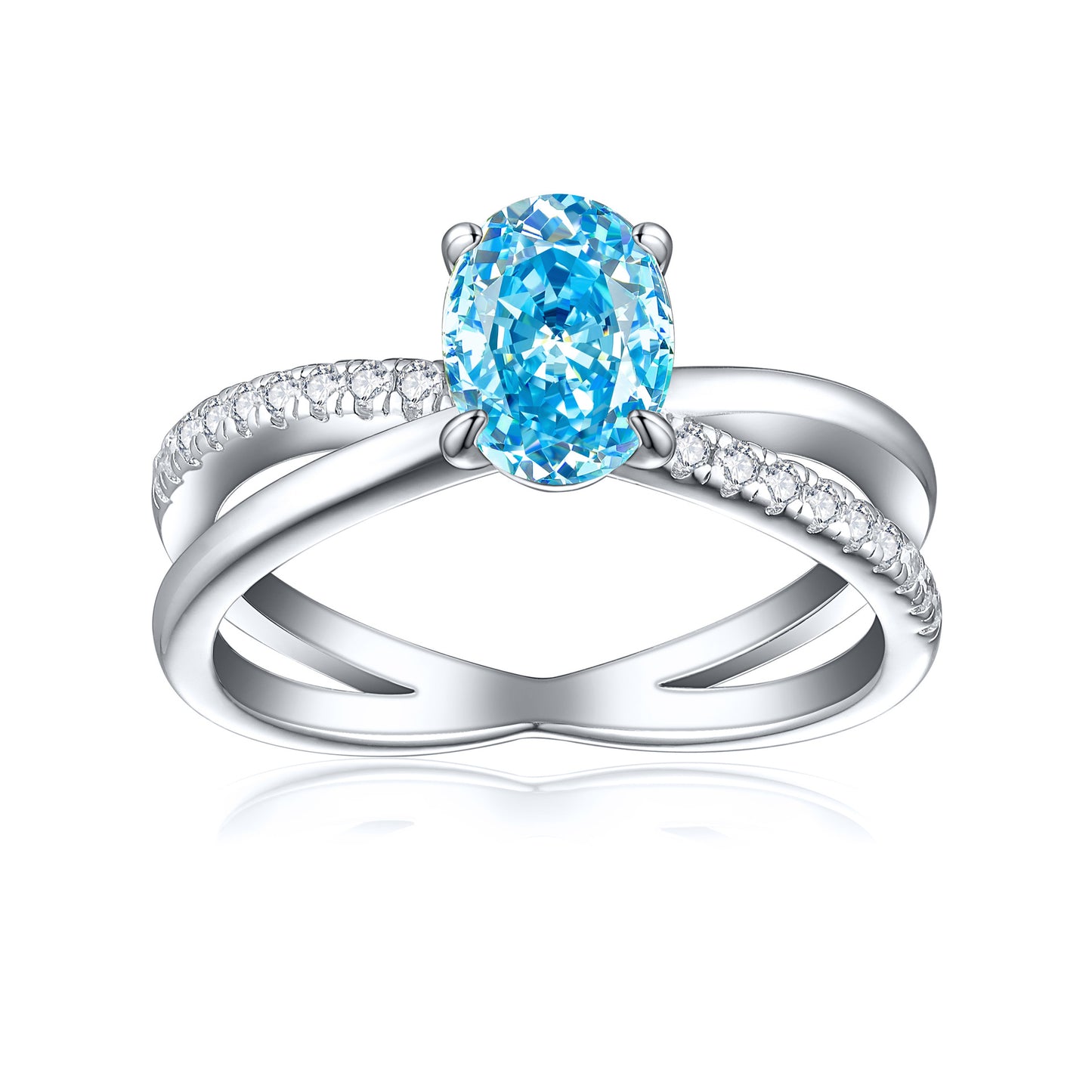 Premium 925 Sterling Silver 1.5ct Flame Ice Flower Cut Ring